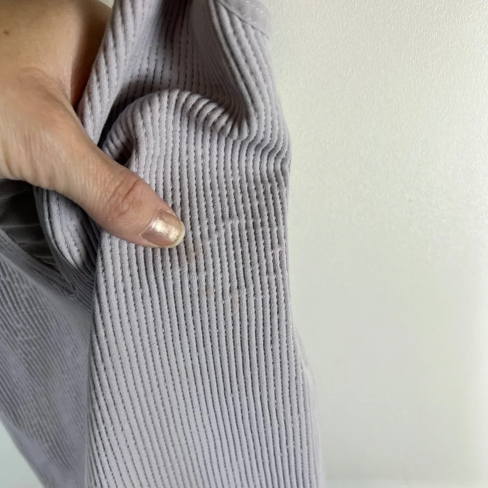 Intimately Free People Ribbed V-Neck Mesh Inset Camisole Lavender Grey One Size‎